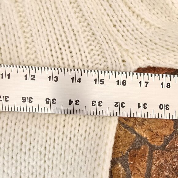 Abercrombie & Fitch Women's XS Cream Chunky Knit Mock Neck Sweater - Picture 9 of 10